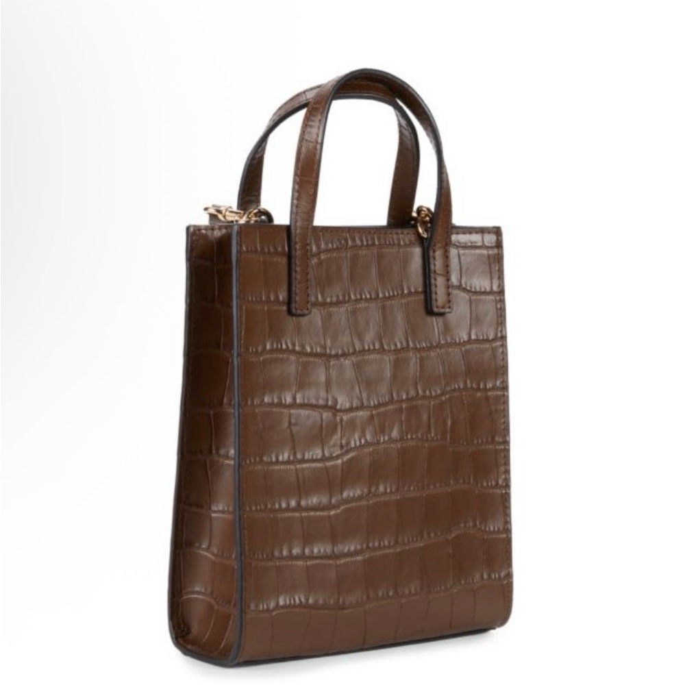 Marc Jacobs Chocolate Croc-Embossed Tote mini tote bag - Picture 5 of 6